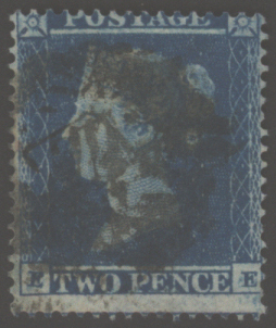 1854-57 wmk small crown P.16 2d blue, SG.20awi, Cat. £950
