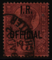 I.R OFFICIAL 1901 6d purple/rose red, SG.O18, Cat. £150