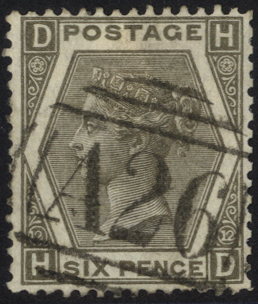 GIBRALTAR 1873 6d grey, SG.Z49, Cat. £95