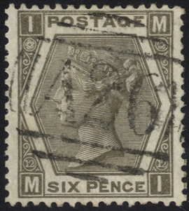 GIBRALTAR 1873 6d grey, SG.Z49, Cat. £95