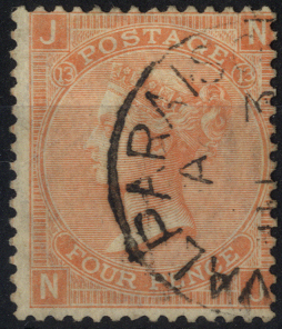 CHILE 1865 4d vermilion, SG.Z64, Cat. £50
