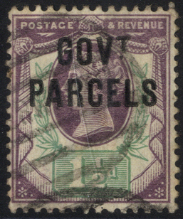 GOVT PARCELS 1887-90 1½d dull purple & pale green