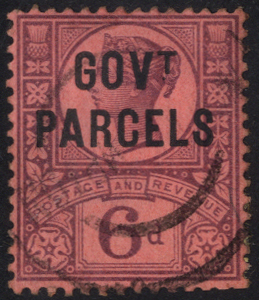 GOVT PARCELS 1887-90 6d purple/rose red