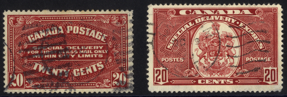 1922 & 38 10c Special Delivery