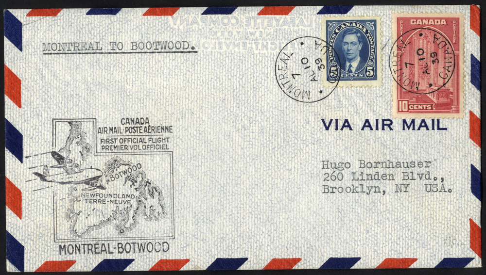1939 first official flight Montreal