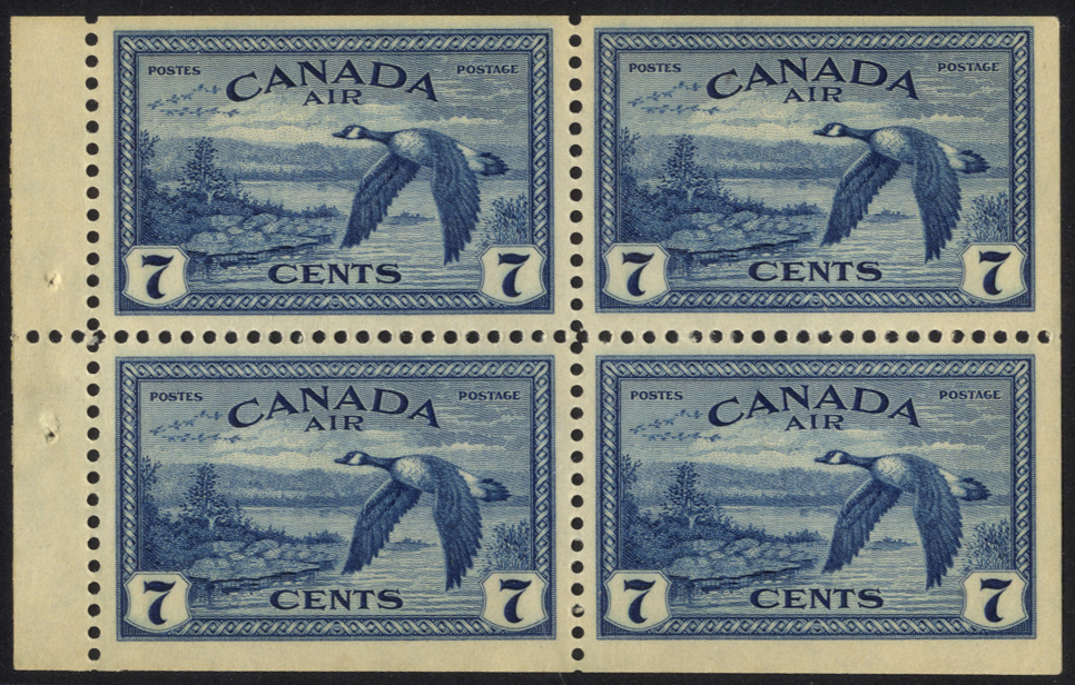 1947 7c Air UM booklet pane of four