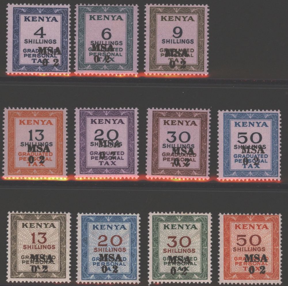 KENYA REVENUES - GRADUATED PERSONAL TAX 1965 set