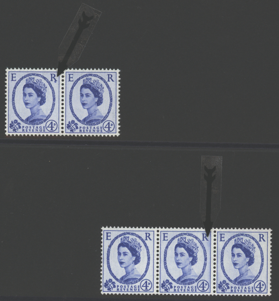 1955 Edward Crown 4d horizontal pair