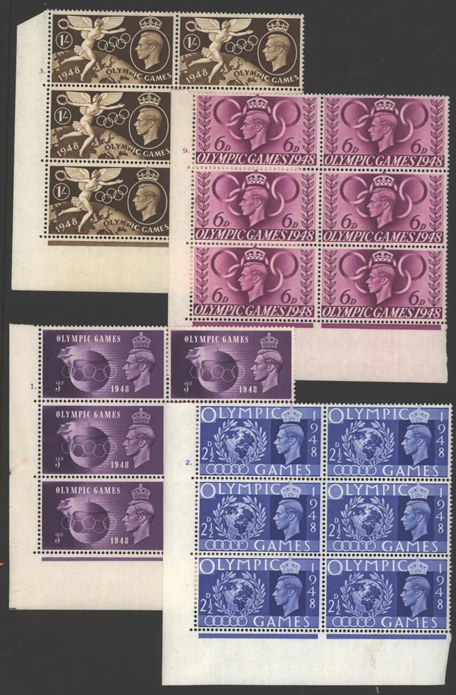 1948 Olympic Games set of four cyl blocks of six