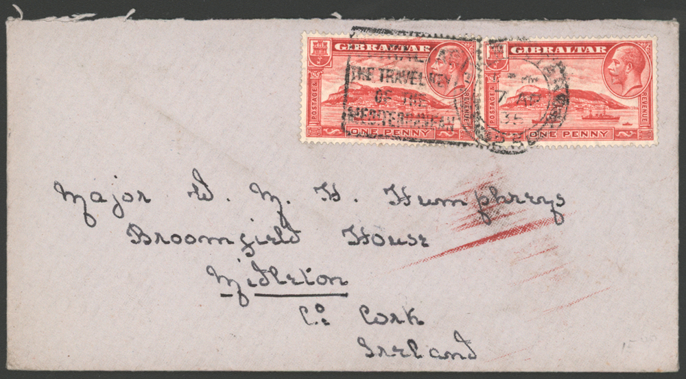 1935 cover to Cork, Ireland franked 1d (2)