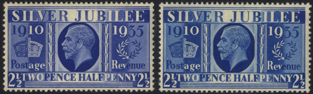 1935 2½d 'Prussian Blue' Silver Jubilee