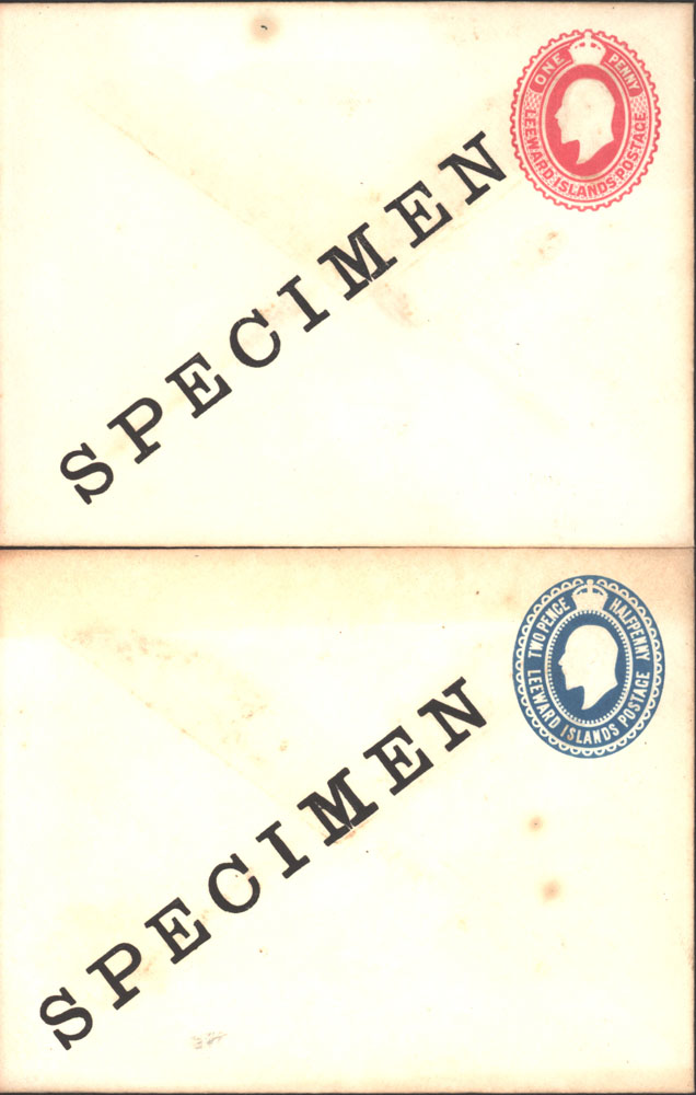 1902 KEVII 1d rose & 2&frac12;d light blue stationery envelopes