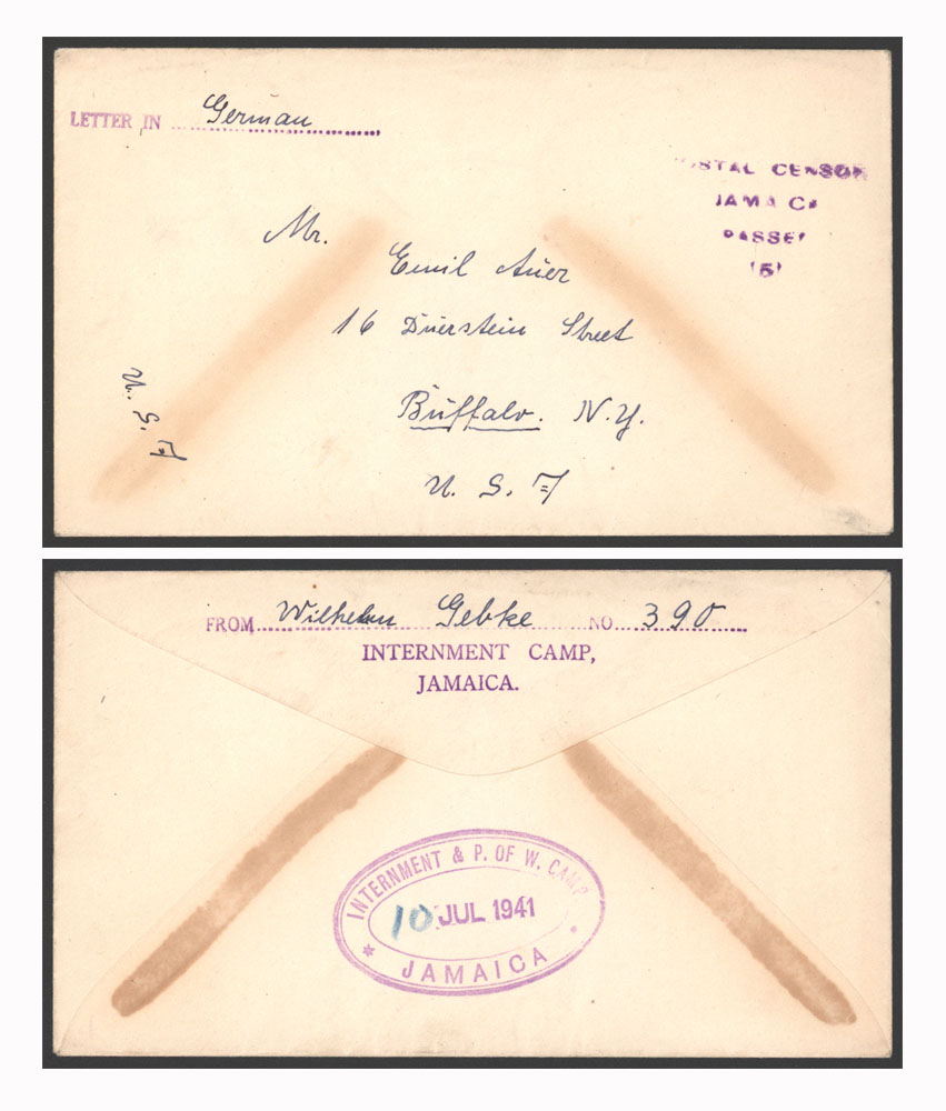 1941 Internment Camp envelope