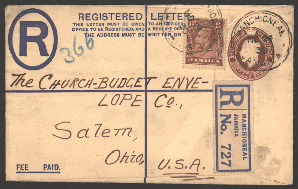 1930 reg Stationery (2d & 1d) env.