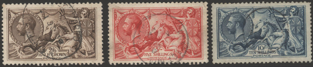 1918 Bradbury Seahorse set of three