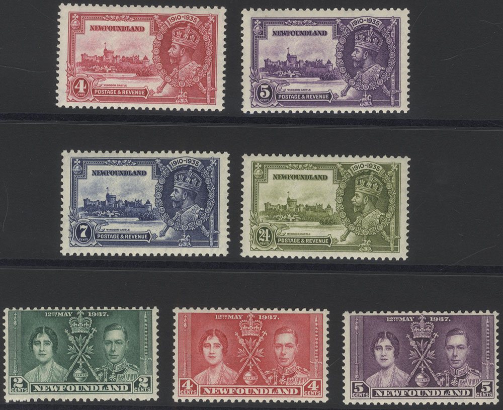 1935 Silver Jubilee & 1937 Coronation set, both UM