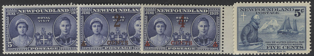 1939 Royal Visit, 1939 Surcharge set UM & 1941 Labrador Mission 5c UM
