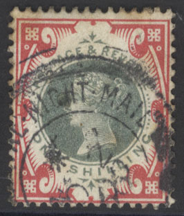 1900 1s green & carmine, FU with double ring 'Continental Night Mail' c.d.s