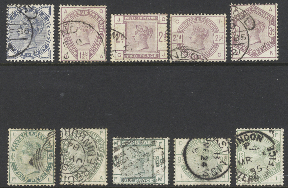 1883 Lilac & Green set complete, good to VFU
