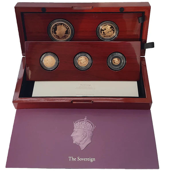 The Coronation of His Majesty King Charles III Sovereign 2023 Five Coin Gold Proof Set Limited Edition