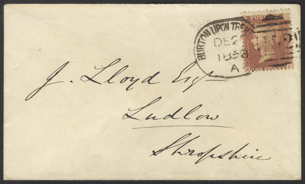 1858 Cover to Ludlow Shropshire