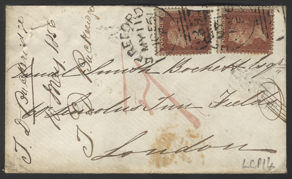 1855 cover from Hereford to London