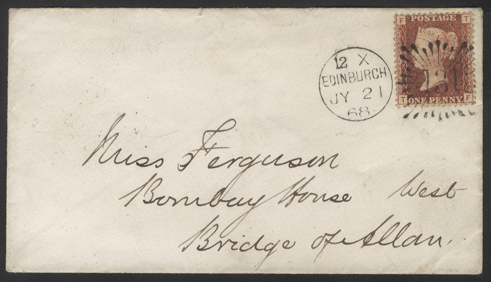 1868 cover Edinburgh to Bridge of Allen