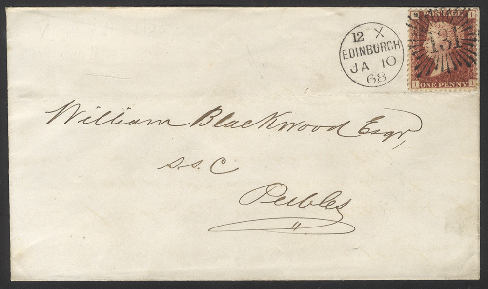 1868 cover Edinburgh to Peebles