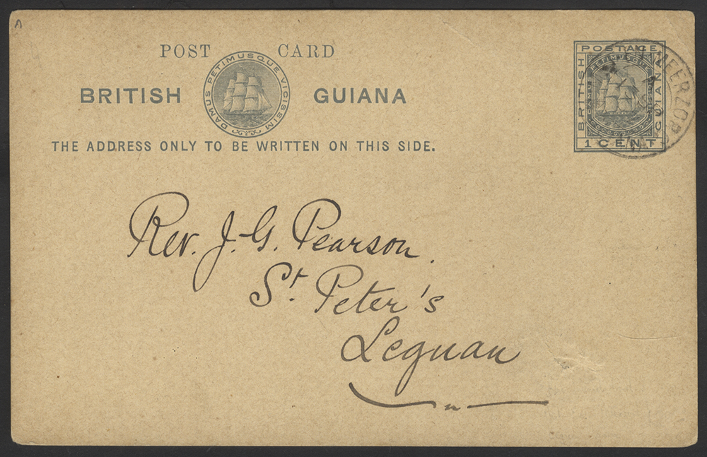 1897 1c P.Stationery P.Card to Leguan