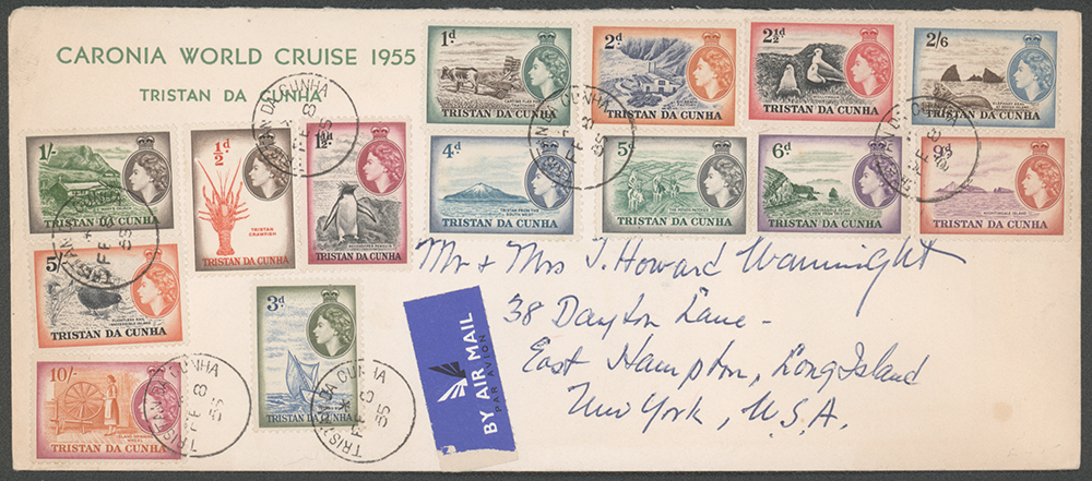 1954 Def set on Caronia World Cruise 1955 printed cover