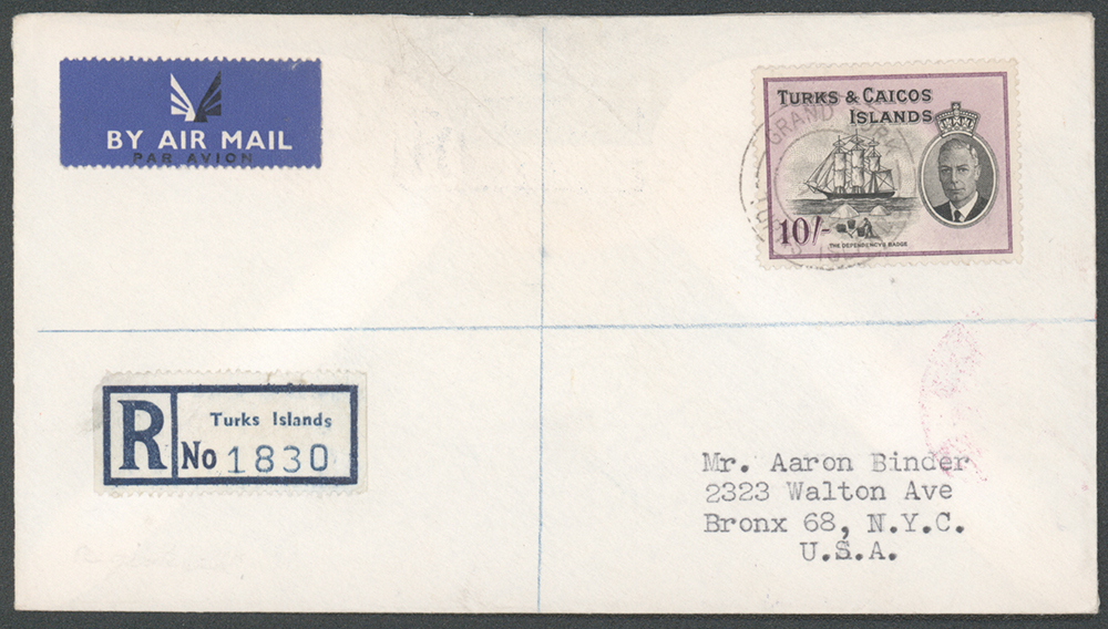 1962 Reg Airmail cover to USA