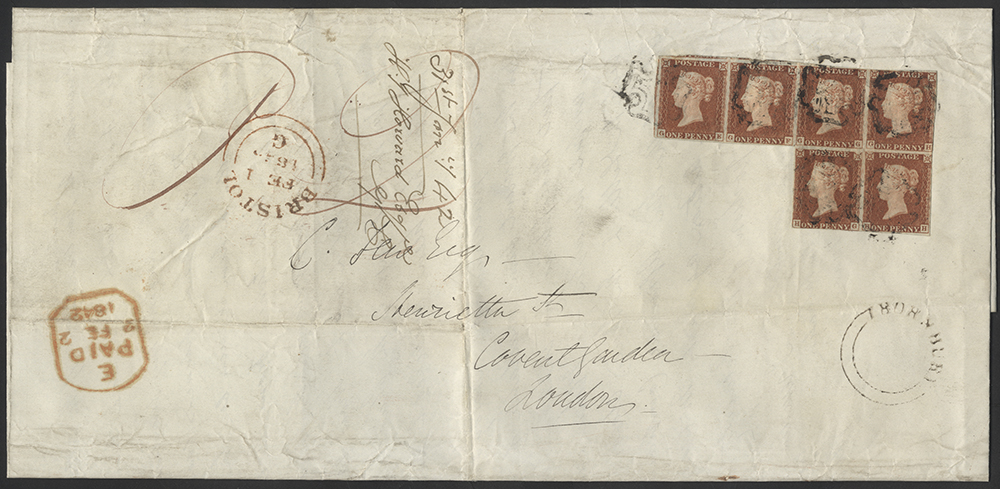 1842 Large Entire Letter from Thornbury Castle to London