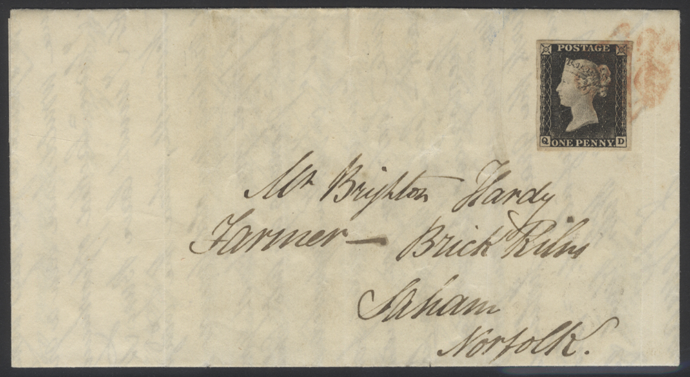 1840 June Cover from Bury St Edmunds