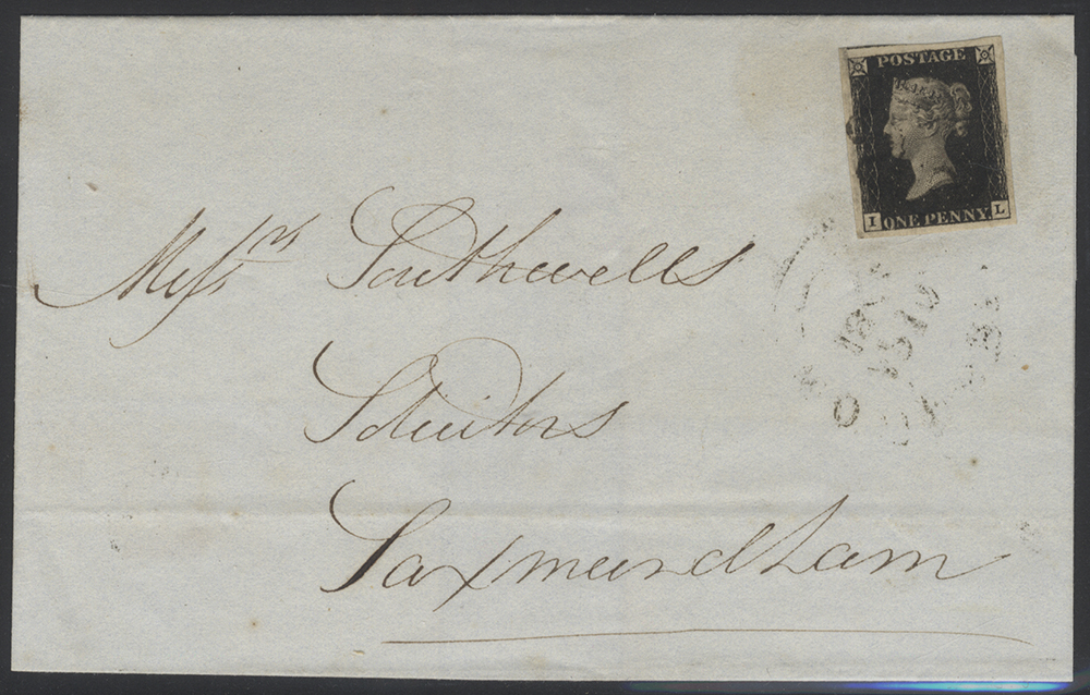 1841 Aug Cover from Woodbridge